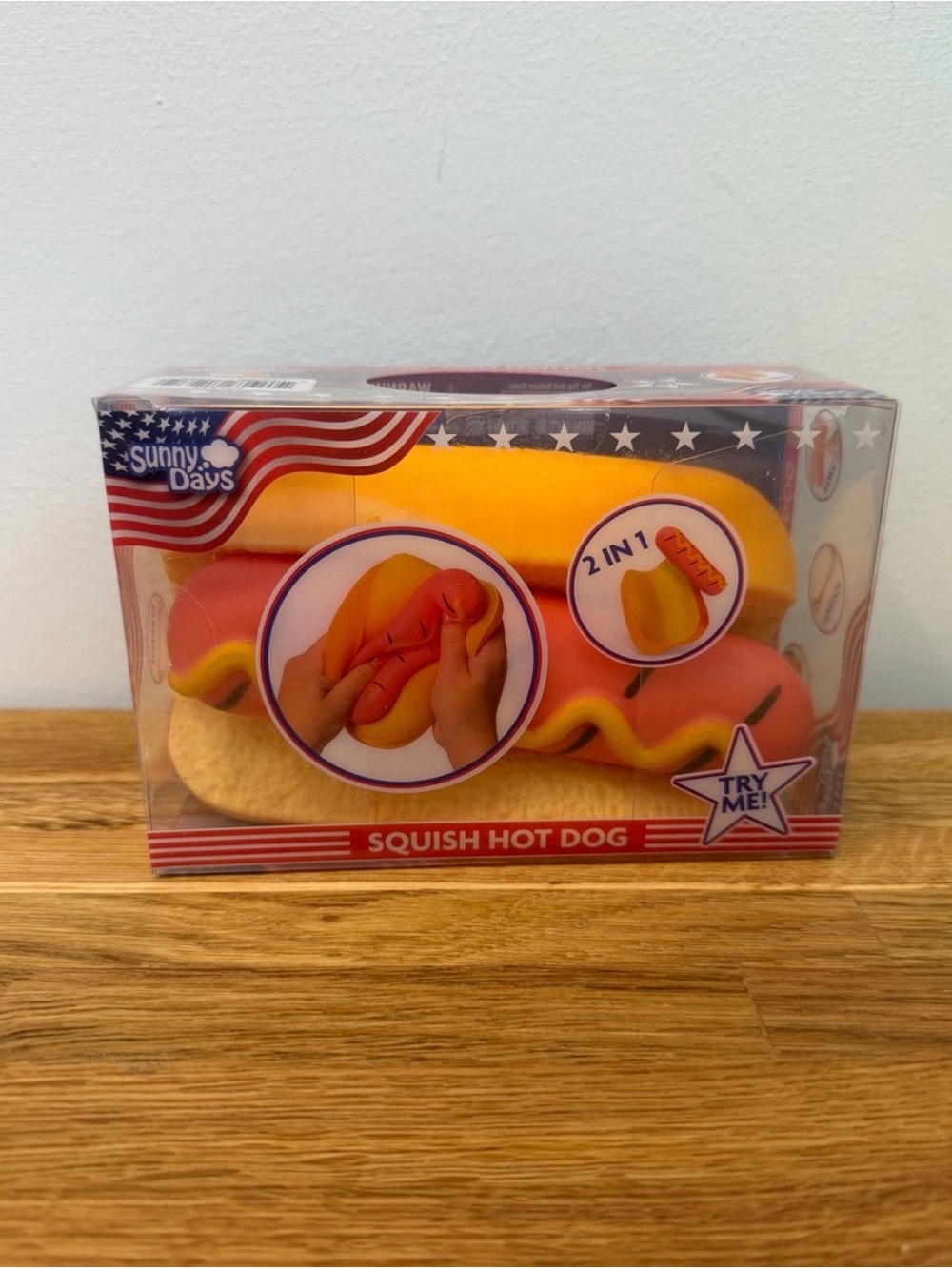 Sunny Days Jumbo Hot Dog Squish Sensory Summer Squishy